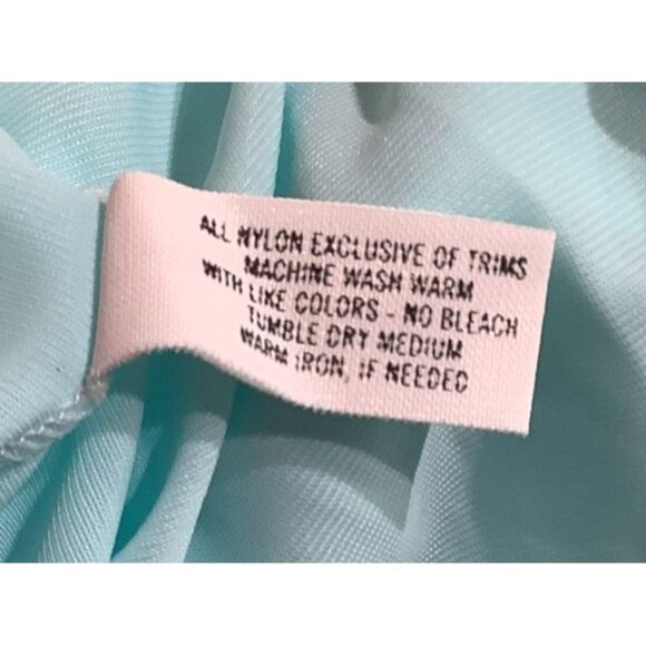 Vintage 70s NWT Sz M Shadowline Lace Trim Short Boudoir Jacket Robins Egg Blue - Picture 7 of 7